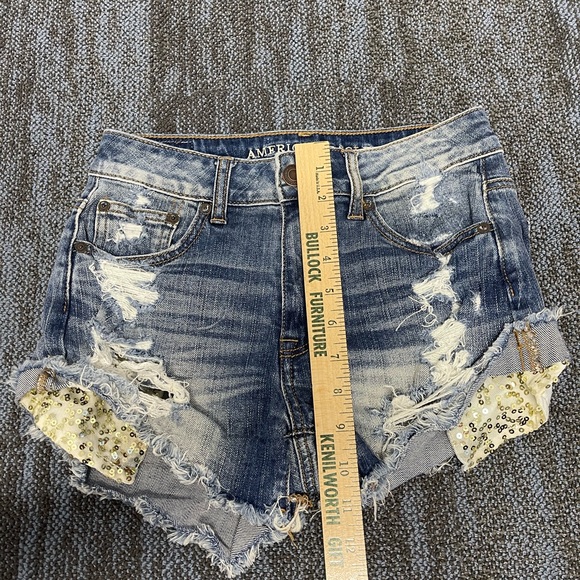 Excellent used condition womens size 0American Eagle hi rise festival short - Picture 4 of 7
